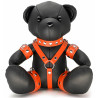 The Red Ours en cuir Bendy The Bdsm Teddy Bear Orange
